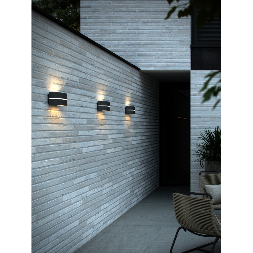 Nordlux - Āra sienas lampa SIBELIS 1xE27/10W/230V IP44 antracīta