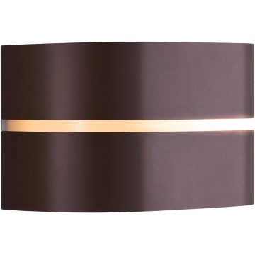 Nordlux - Āra sienas lampa SIBELIS 1xE27/10W/230V IP44 brūna