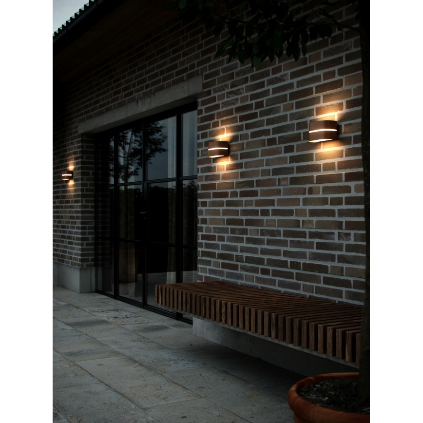 Nordlux - Āra sienas lampa SIBELIS 1xE27/10W/230V IP44 brūna