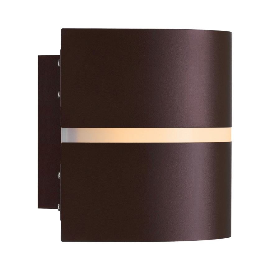 Nordlux - Āra sienas lampa SIBELIS 1xE27/10W/230V IP44 brūna