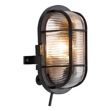 Nordlux - Āra sienas lampa SKOTLAMPE 1xE27/60W/230V IP44 melna