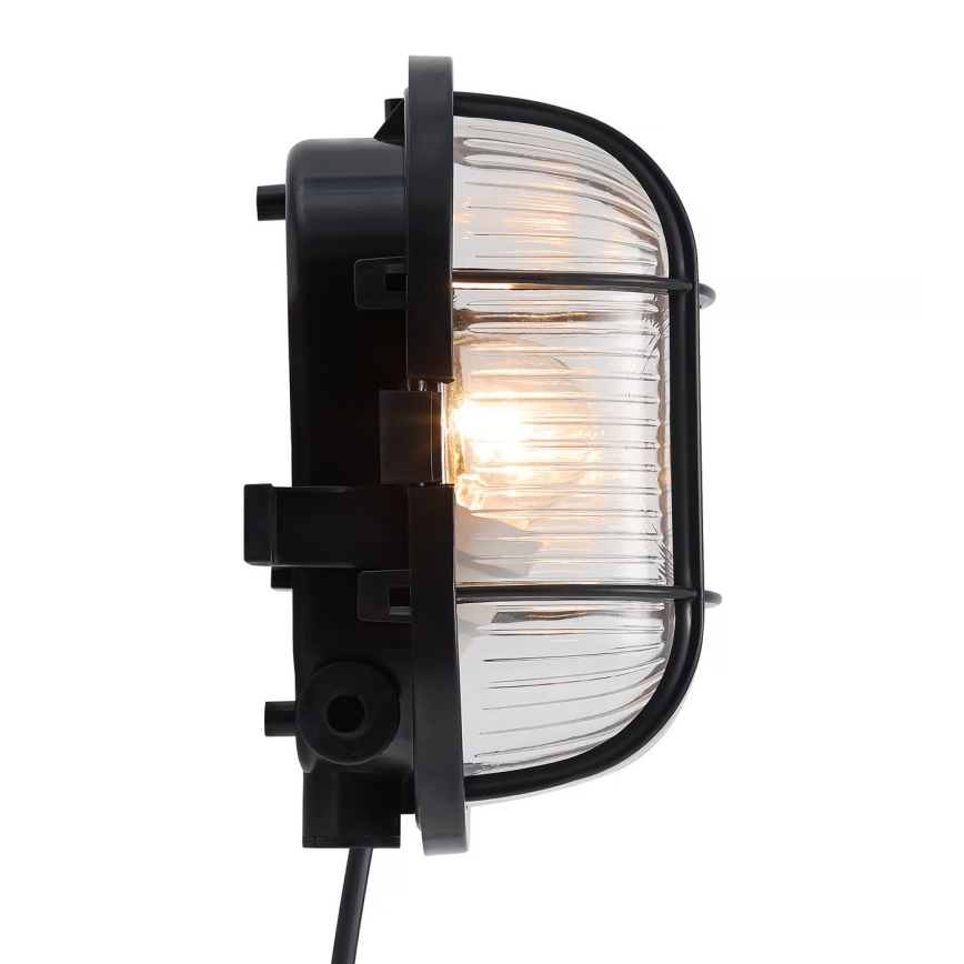 Nordlux - Āra sienas lampa SKOTLAMPE 1xE27/60W/230V IP44 melna