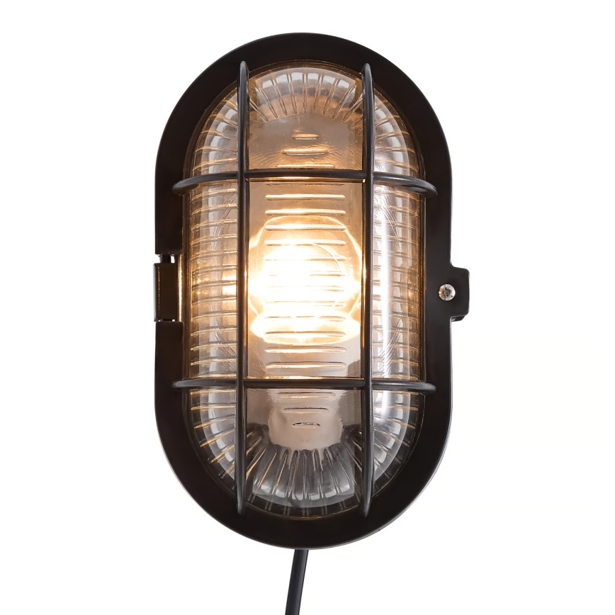 Nordlux - Āra sienas lampa SKOTLAMPE 1xE27/60W/230V IP44 melna