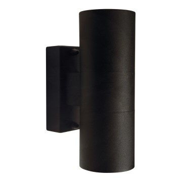 Nordlux - Āra sienas lampa TIN 2xGU10/35W/230V IP54 melna