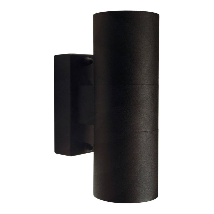 Nordlux - Āra sienas lampa TIN 2xGU10/35W/230V IP54 melna