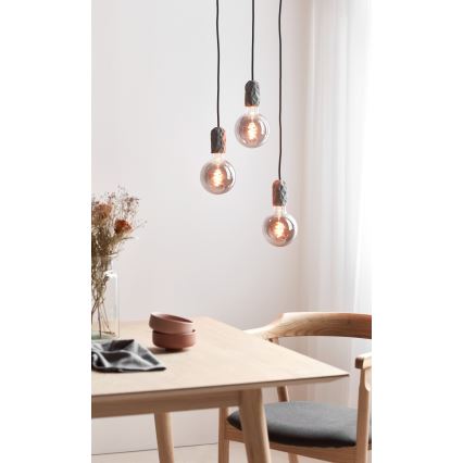 Nordlux - Barošanas vads HANG 1xE27/40W/230V pelēka/melna