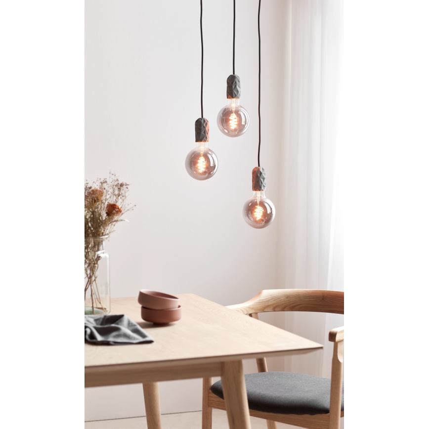 Nordlux - Barošanas vads HANG 1xE27/40W/230V pelēka/melna