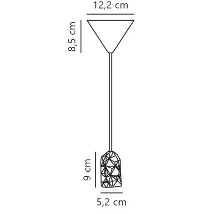 Nordlux - Barošanas vads HANG 1xE27/40W/230V varš/melna