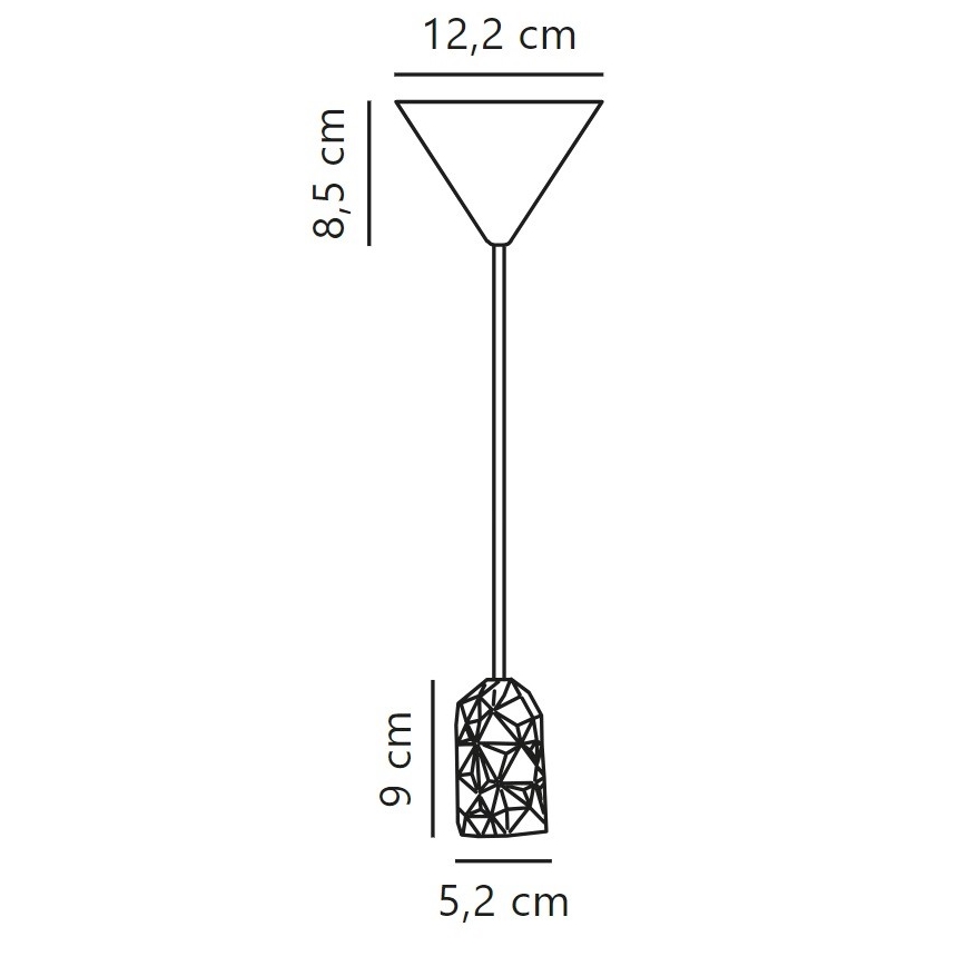Nordlux - Barošanas vads HANG 1xE27/40W/230V varš/melna