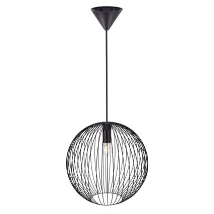 Nordlux - BERONI piekaramā lampa ar kabeli 1xE27/60W/230V melna Ø 35 cm