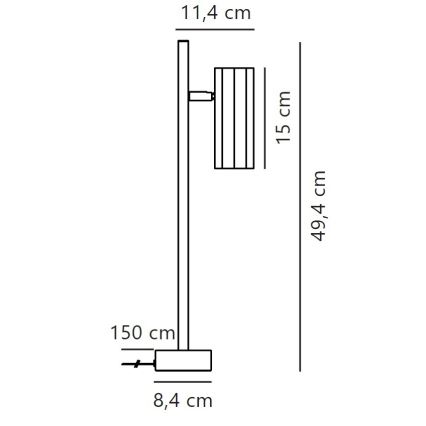 Nordlux - Galda lampa ALANIS 1xGU10/15W/230V melna