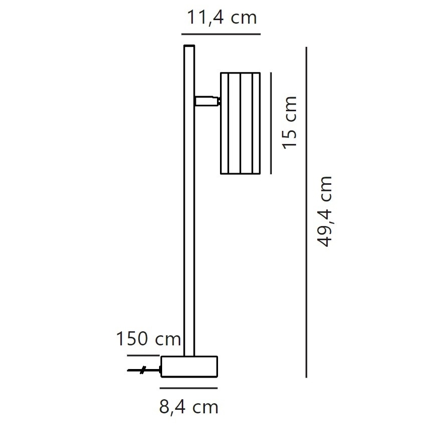 Nordlux - Galda lampa ALANIS 1xGU10/15W/230V melna