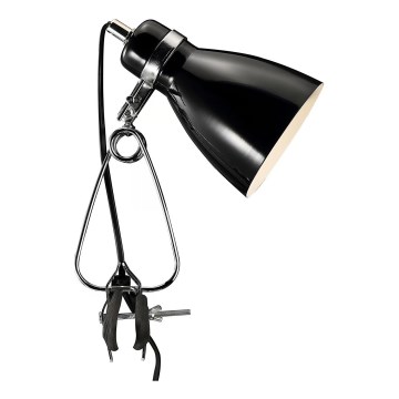 Nordlux - Galda lampa ar stiprinājumu CYCLONE 1xE14/15W/230V melna