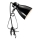 Nordlux - Galda lampa ar stiprinājumu CYCLONE 1xE14/15W/230V melna