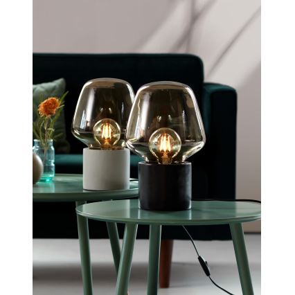 Nordlux - Galda lampa CHRISTINA 1xE27/25W/230V betons/melna