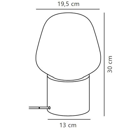 Nordlux - Galda lampa CHRISTINA 1xE27/25W/230V betons/pelēka