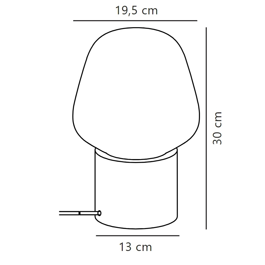 Nordlux - Galda lampa CHRISTINA 1xE27/25W/230V betons/pelēka