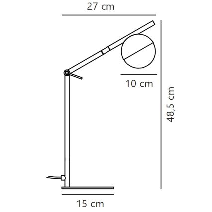 Nordlux - Galda lampa CONTINA 1xG9/5W/230V misiņš