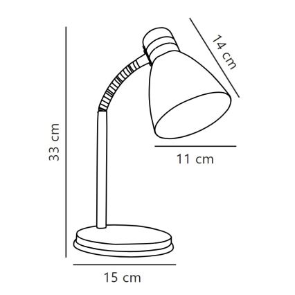 Nordlux - Galda lampa CYCLONE 1xE14/15W/230V balta