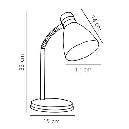 Nordlux - Galda lampa CYCLONE 1xE14/15W/230V melna