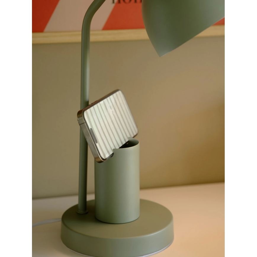 Nordlux - Galda lampa DEVONE 1xE27/15W/230V zaļa