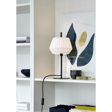 Nordlux - Galda lampa DICTE 1xE14/40W/230V balta/melna
