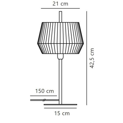 Nordlux - Galda lampa DICTE 1xE14/40W/230V balta/melna