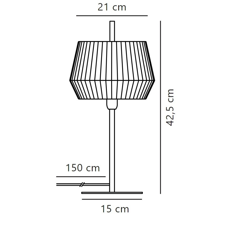 Nordlux - Galda lampa DICTE 1xE14/40W/230V balta/melna