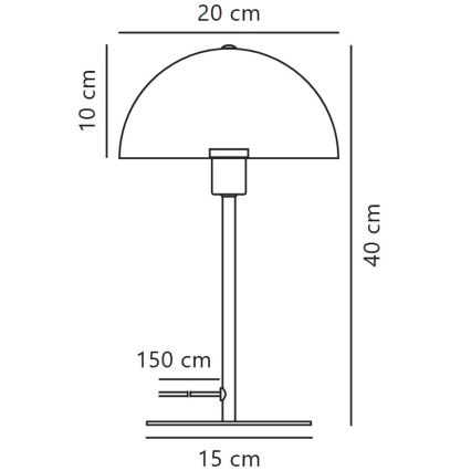 Nordlux - Galda lampa ELLEN 1xE14/40W/230V balta