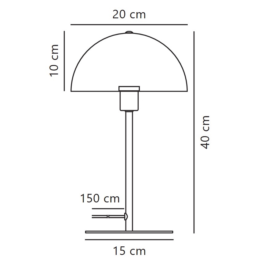 Nordlux - Galda lampa ELLEN 1xE14/40W/230V balta