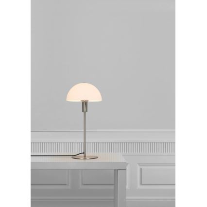 Nordlux - Galda lampa ELLEN 1xE14/40W/230V matēts hroms/balts