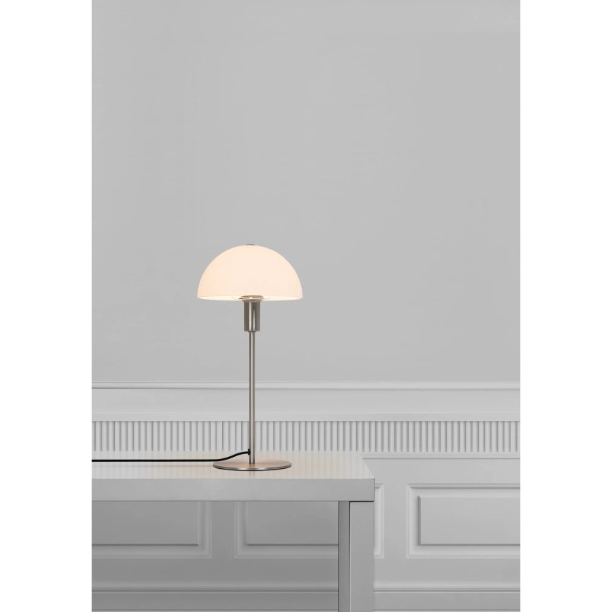 Nordlux - Galda lampa ELLEN 1xE14/40W/230V matēts hroms/balts