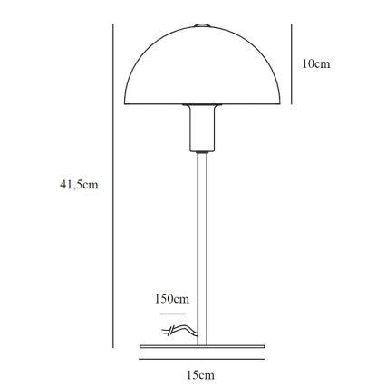 Nordlux - Galda lampa ELLEN 1xE14/40W/230V zelta/balta
