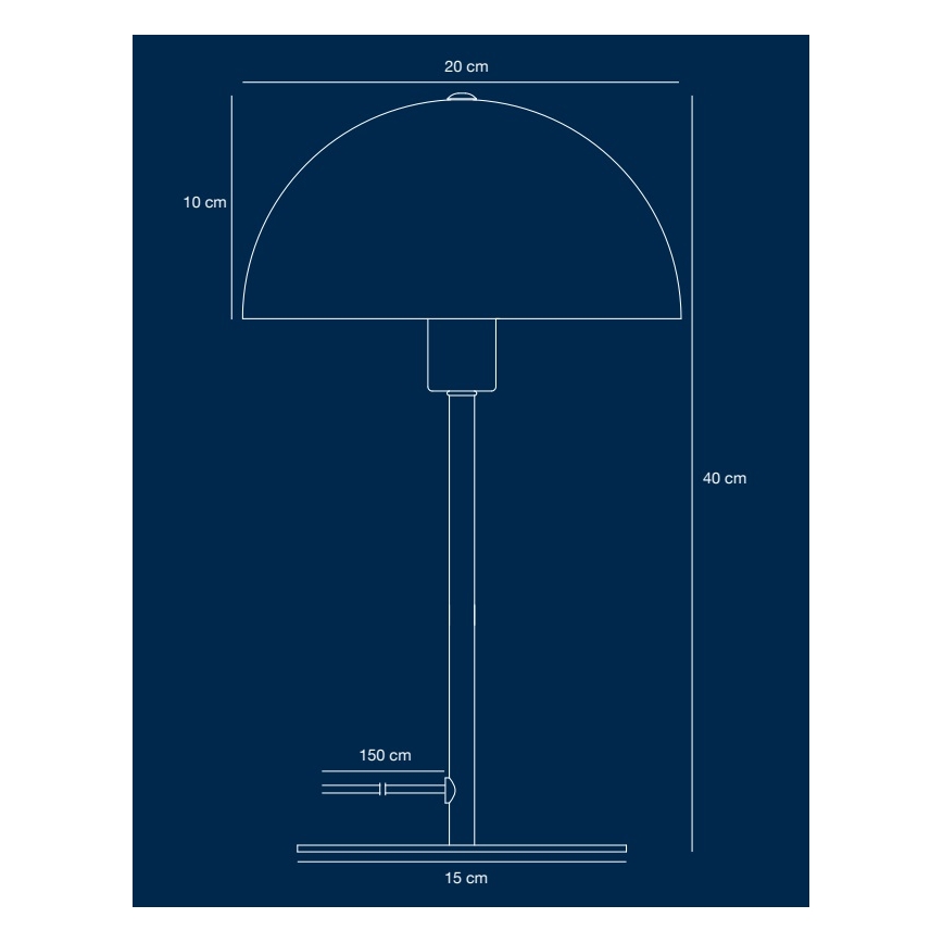 Nordlux - Galda lampa ELLEN 1xE14/40W/230V zelta/melna