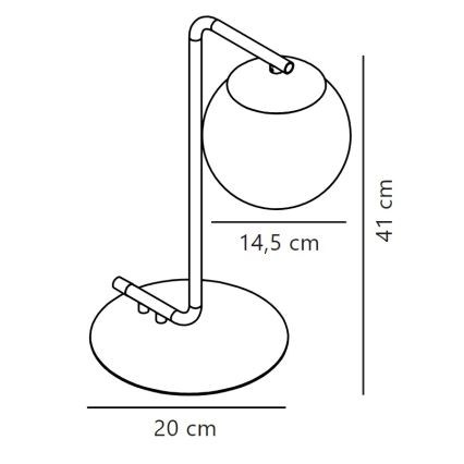 Nordlux - Galda lampa GRANT 1xE14/40W/230V melna