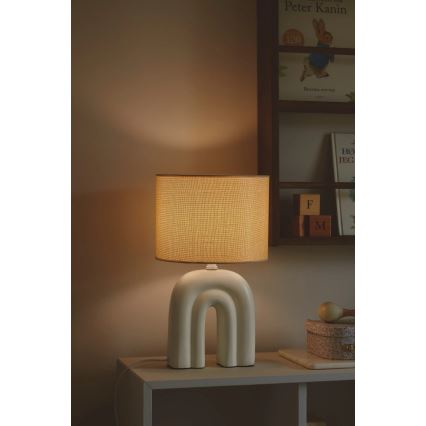 Nordlux - Galda lampa HAZE 1xE27/40W/230V bēša