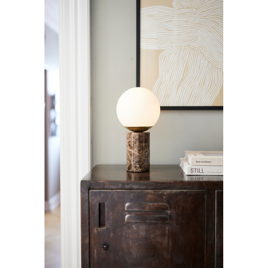 Nordlux - Galda lampa LILLY 1xE14/25W/230V marmors/brūna