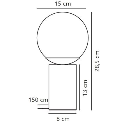 Nordlux - Galda lampa LILLY 1xE14/25W/230V marmors/brūna