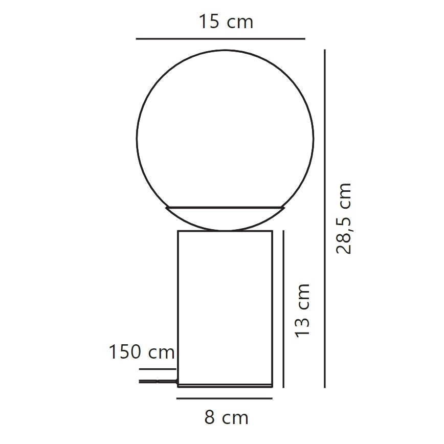 Nordlux - Galda lampa LILLY 1xE14/25W/230V marmors/brūna