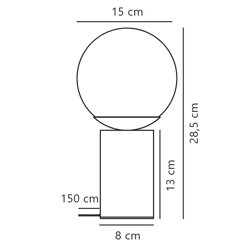 Nordlux - Galda lampa LILLY 1xE14/25W/230V marmors/pelēka