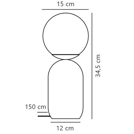 Nordlux - Galda lampa NOTTI 1xE14/25W/230V pelēka