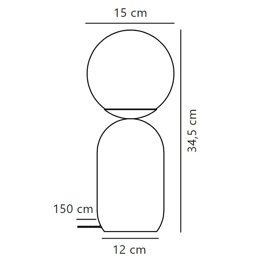 Nordlux - Galda lampa NOTTI 1xE14/25W/230V pelēka