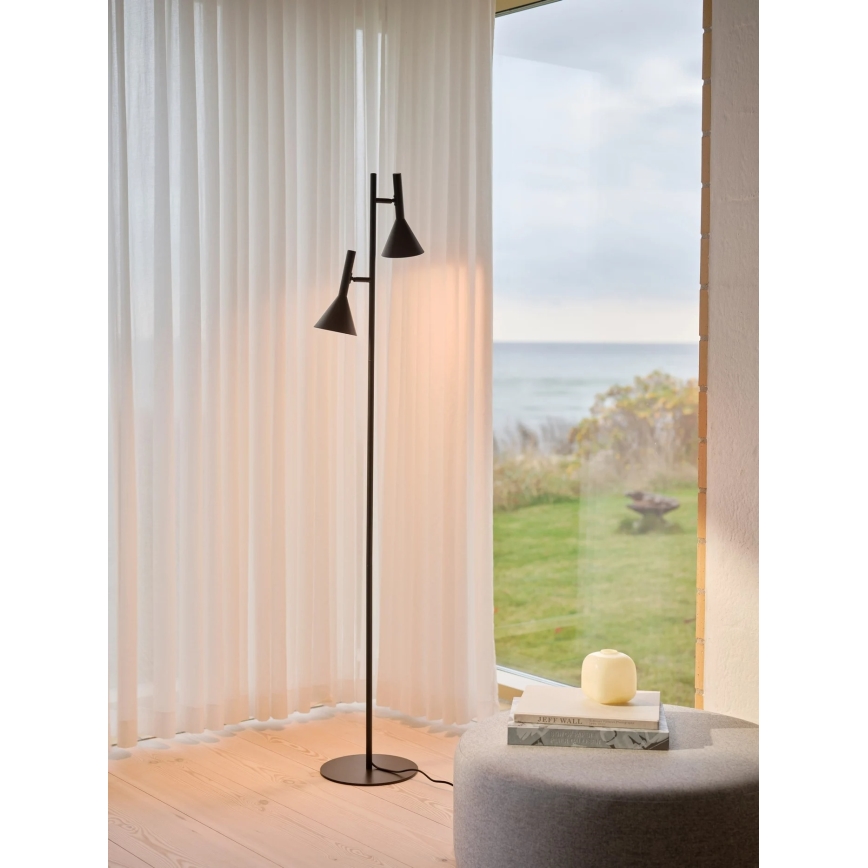 Nordlux - Grīdas lampa KELVIS 2xGU10/12W/230V melna