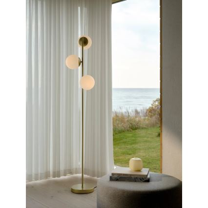 Nordlux - Grīdas lampa LILLY 3xE14/10W/230V misiņš