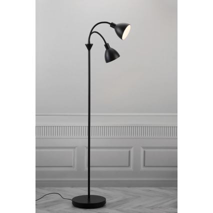 Nordlux - Grīdas lampa RAY 2xE14/25W/230V melna