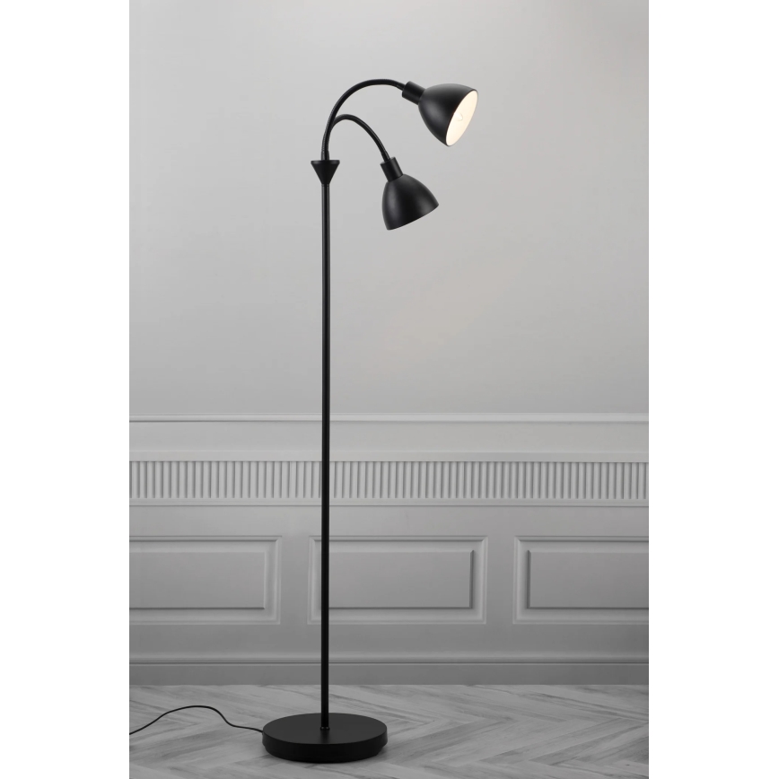 Nordlux - Grīdas lampa RAY 2xE14/25W/230V melna