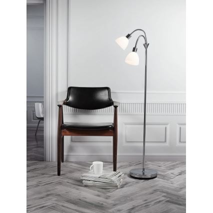 Nordlux - Grīdas lampa RAY 2xE14/25W/230V spīdīgs hroms