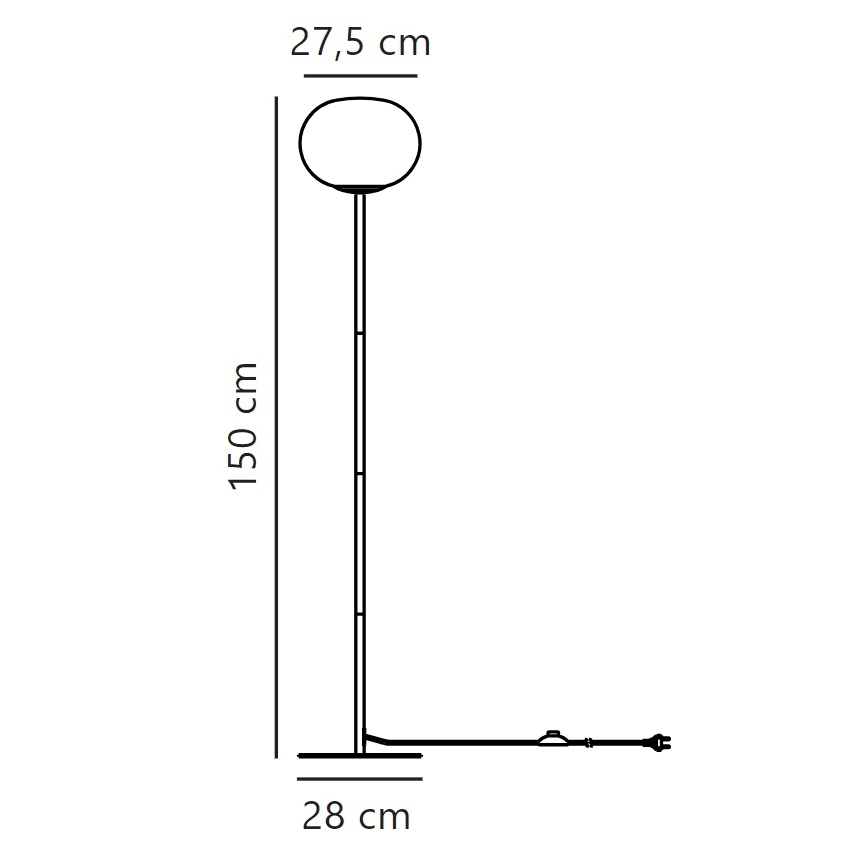 Nordlux - Grīdas stāvlampa ALTON 1xE27/25W/230V melna