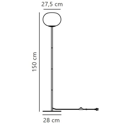 Nordlux - Grīdas stāvlampa ALTON 1xE27/25W/230V zelta