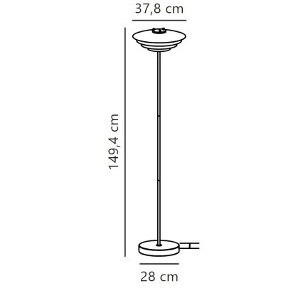 Nordlux - Grīdas stāvlampa BRETAGNE 1xG9/25W/230V balta